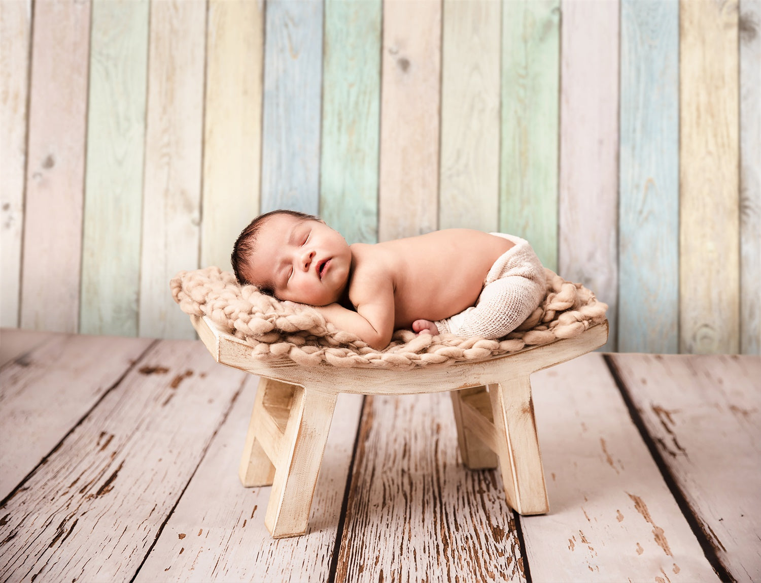 Fondale In Legno Multicolore Di Pasqua M1-16