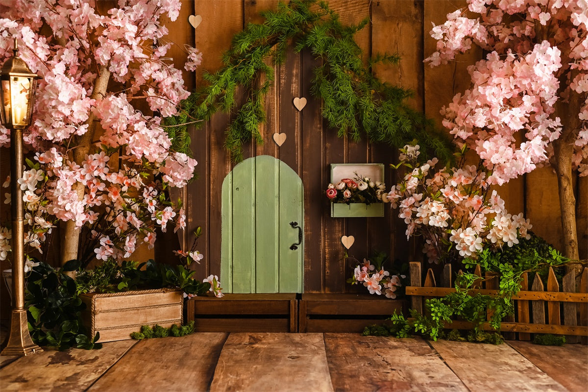 Sfondo Di Recinzione Per Cancello In Legno Spring Sakura M1-29