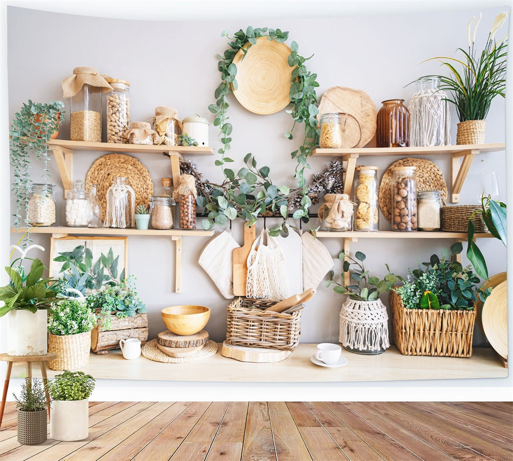 Sfondo Verde Fresco In Stile Tessitura Primaverile M1-51