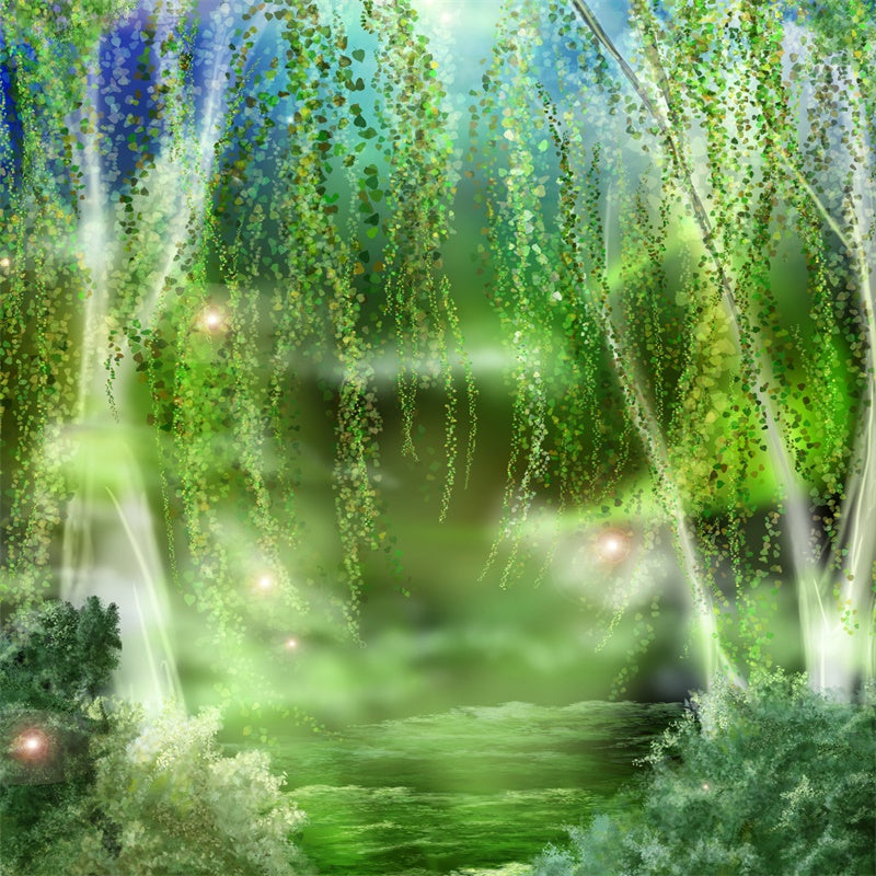 Sfondo Di Nuvole Di Foresta Del Paese Delle Meraviglie In Stile Fantasy M1-65