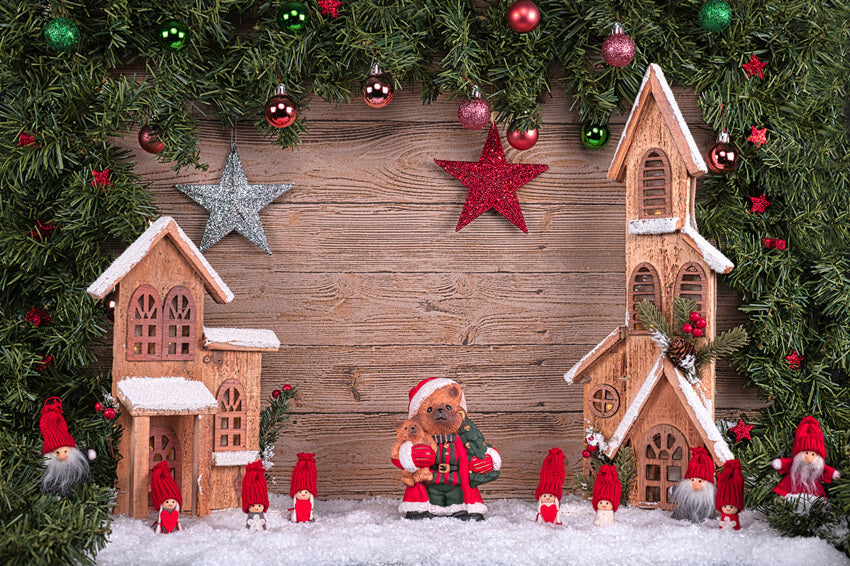 Decorazioni Natalizie Sfondo Di Albero Di Pino Di Neve M10-25