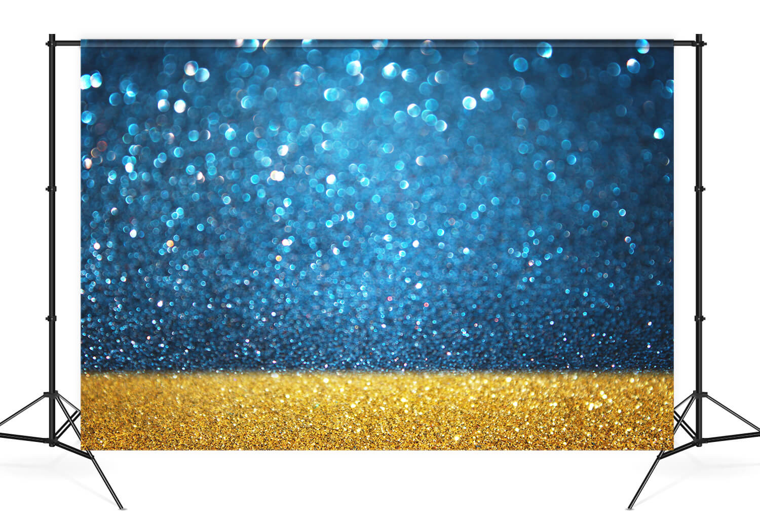 Sfondo Fotografico Bokeh Glitter Blu E Oro M10-40