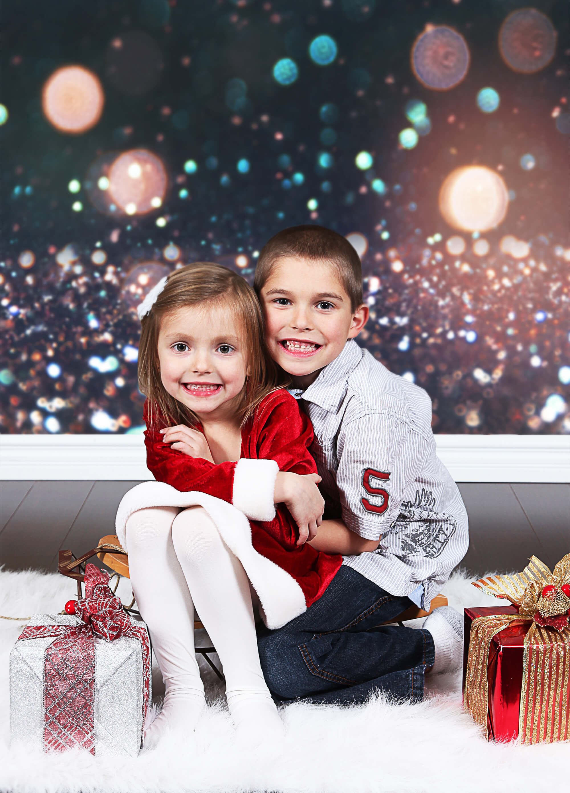 Sfondo Fotografico Sfocato Con Luci Glitterate Bokeh M10-75