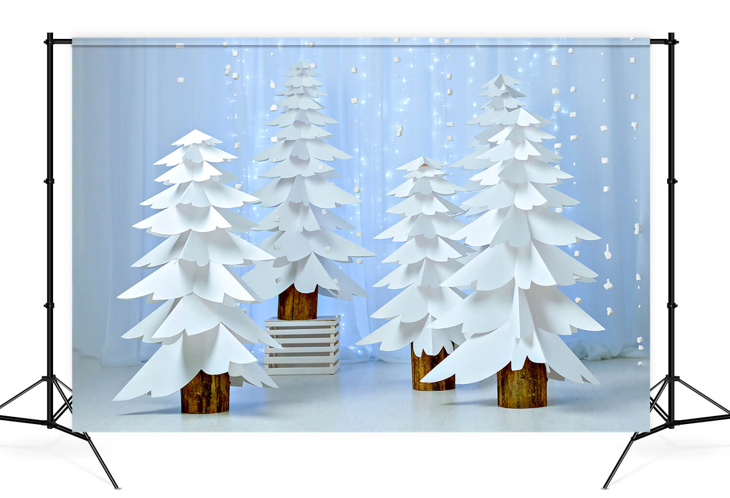 Sfondo Fotografico In Carta Con Alberi Di Natale M11-16