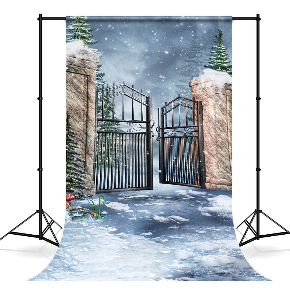 Fantasia Invernale Snow Gate Foresta Sullo Sfondo M11-52