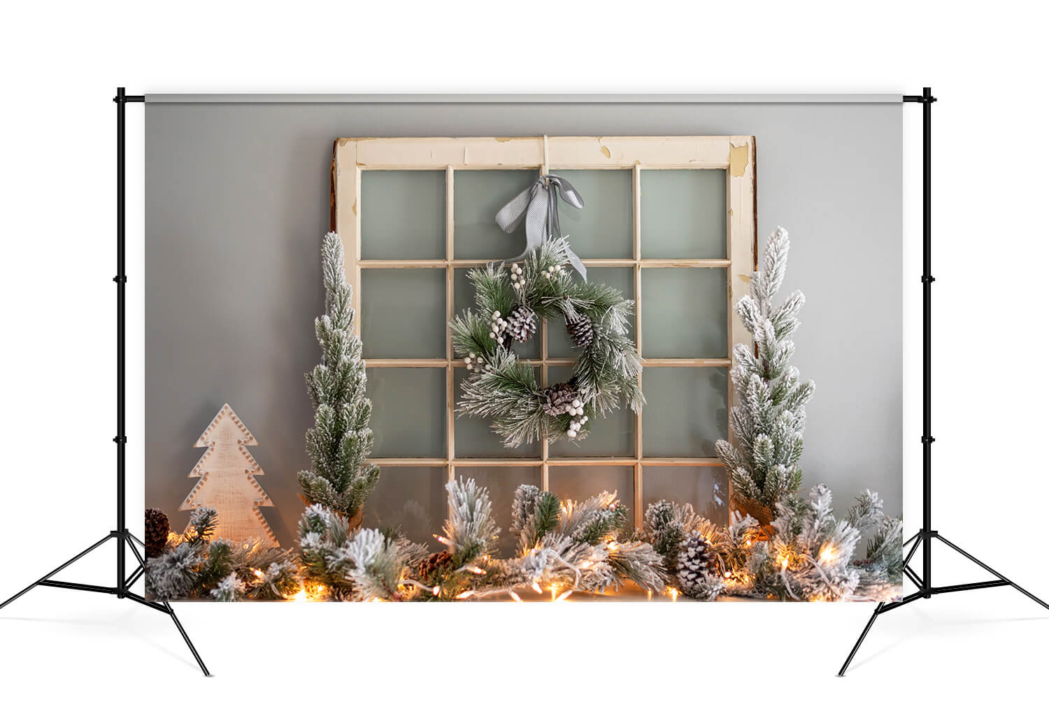 Sfondo Fotografico Con Decorazione Ghirlanda Di Natale M11-71
