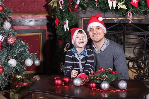 Camino Di Natale Calzini Rossi Regalo Tappeto Sfondo Invernale M11-74