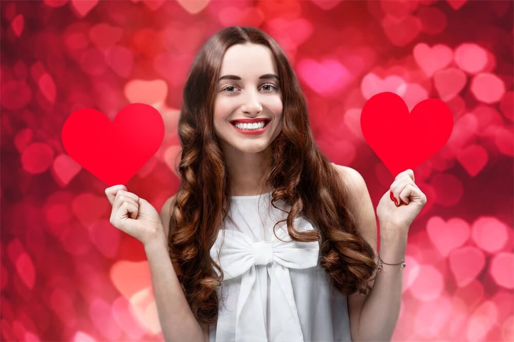 San Valentino Diffuso Su Tutto Il Cuore Rosso Halo Romantic Love Background M12-09