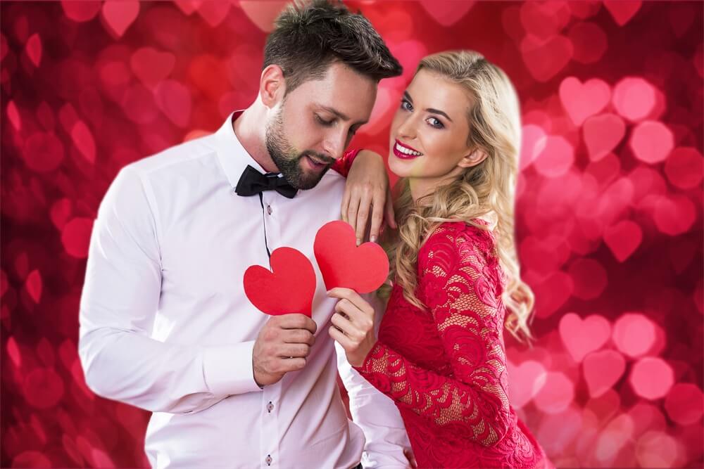 San Valentino Diffuso Su Tutto Il Cuore Rosso Halo Romantic Love Background M12-09