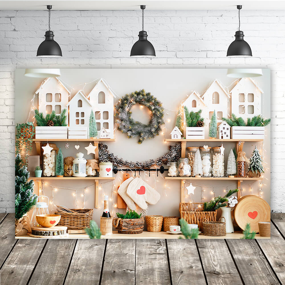 Luci A Led Per Cucina Natalizia Decorazione Per Albero Di Abete Cuore Fondale Fotografico M12-22