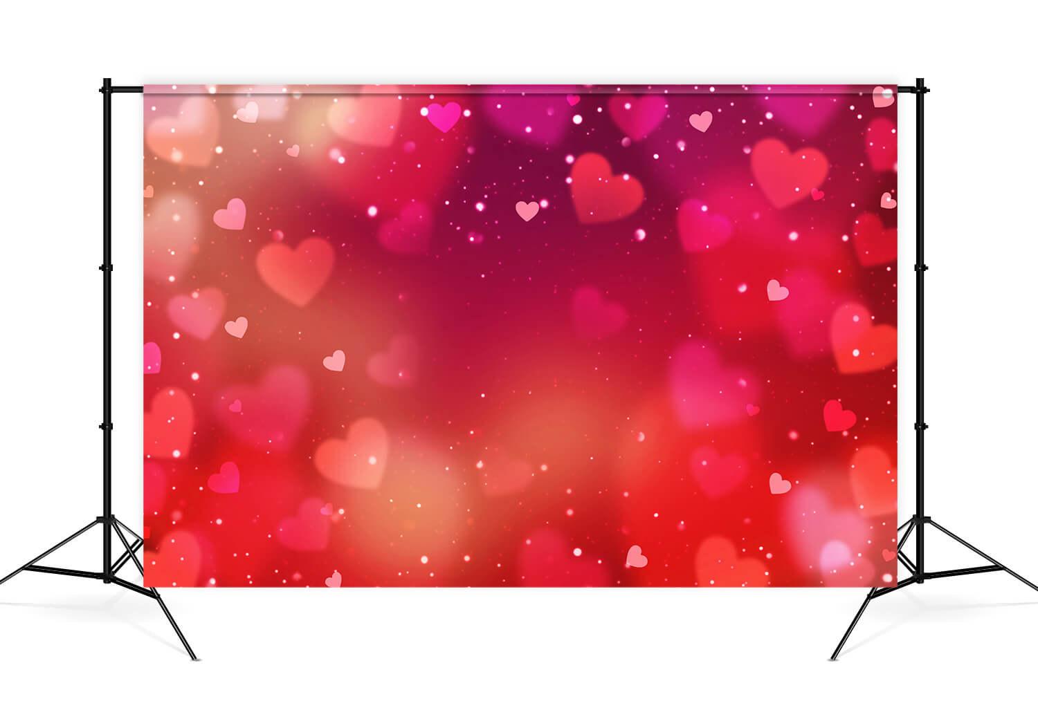 Sfondo Sparso Di Cuori Rossi Glitterati Di San Valentino M12-24