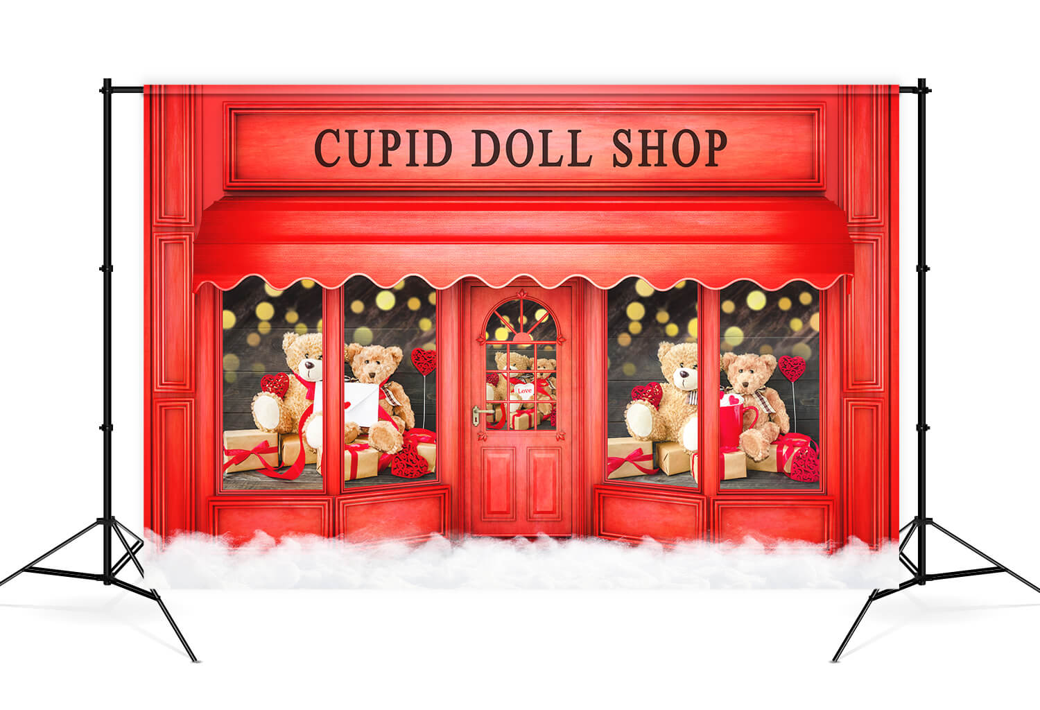 Cupido Doll Shop Rose Teddy Bear Red Shop Sfondo Di San Valentino M12-42