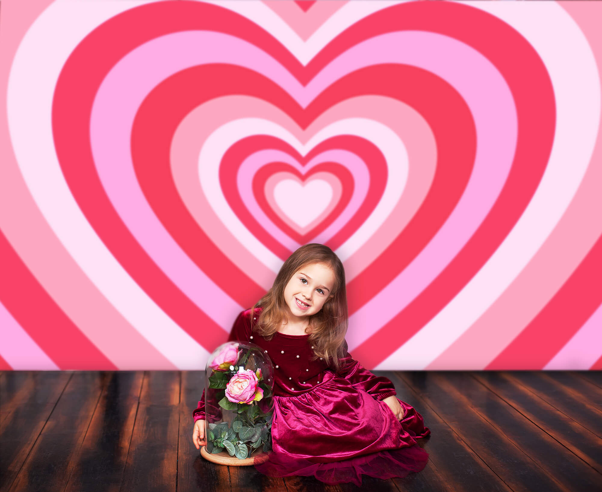 Sfondo Psichedelico Ombre Rosa Multi Cuore Di San Valentino M12-46