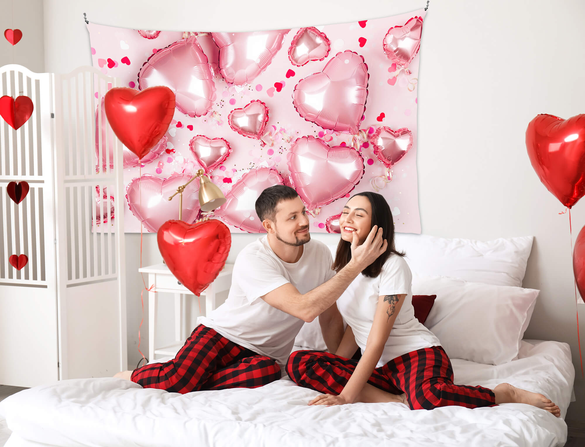 San Valentino Cuore Rosa Brillante Palloncino Perla Paillettes Cuore Sfondo Romantico M12-50