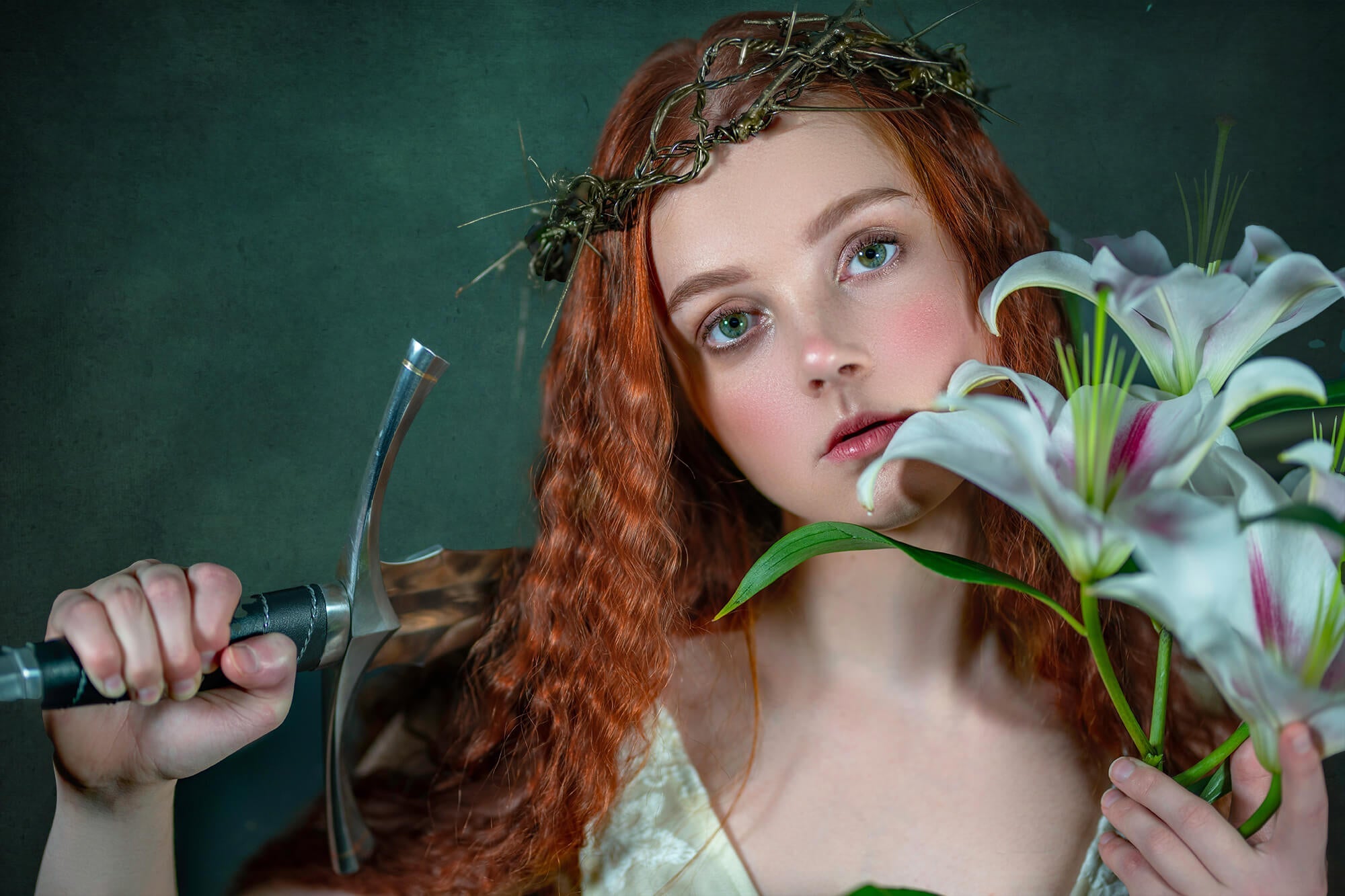 Sfondo Astratto Blu-Verde Sirena Per Fotografia In Studio M2-09