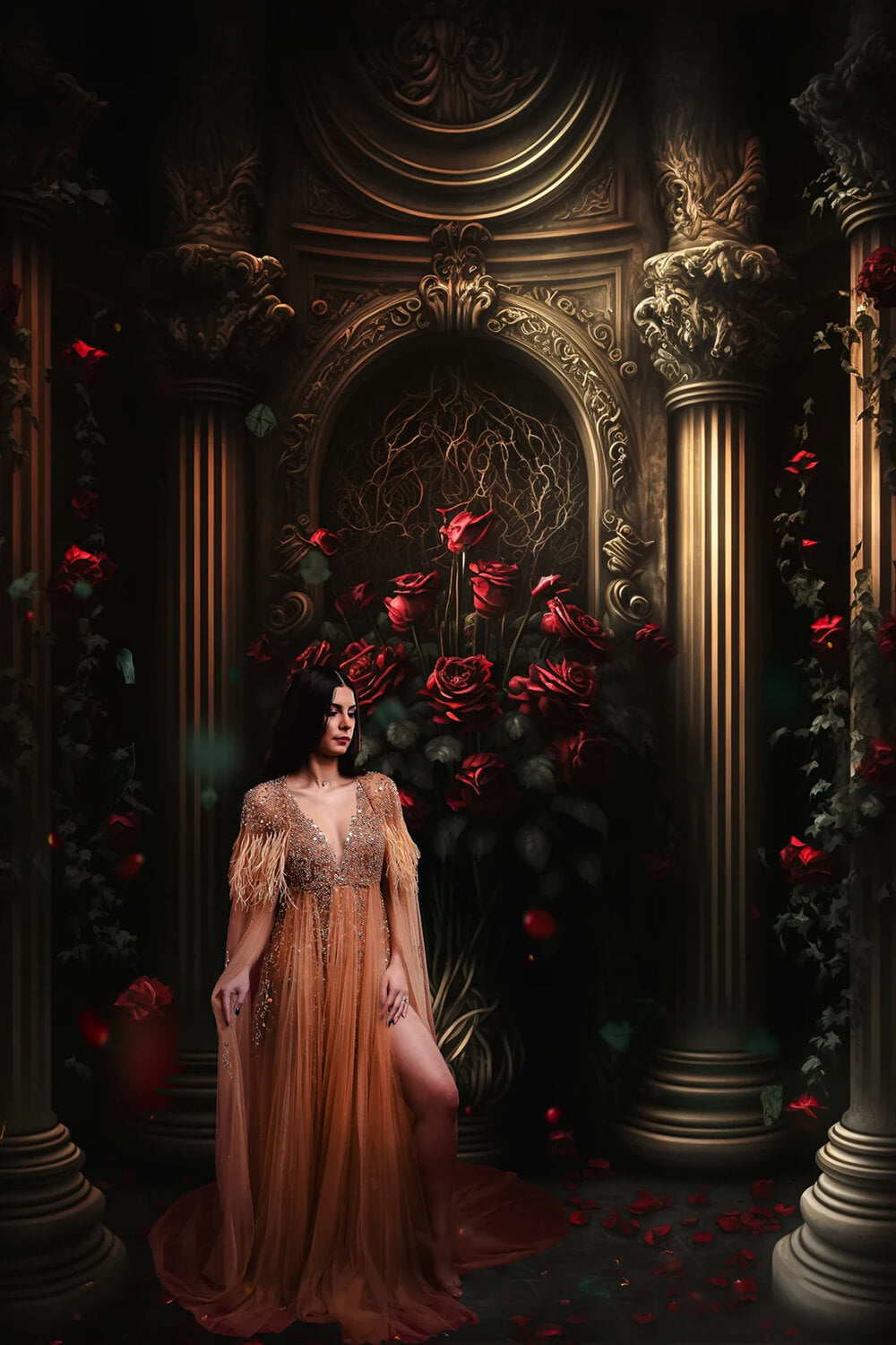 Sfondo Floreale Interno Del Palazzo Retro M5-07