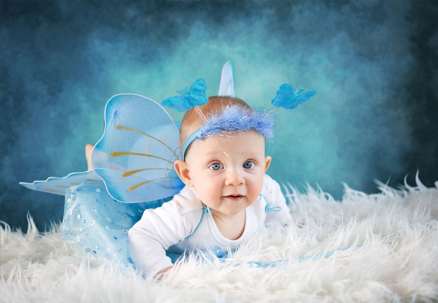 Sfondo Fotografico Ritratto Astratto Blu M5-100