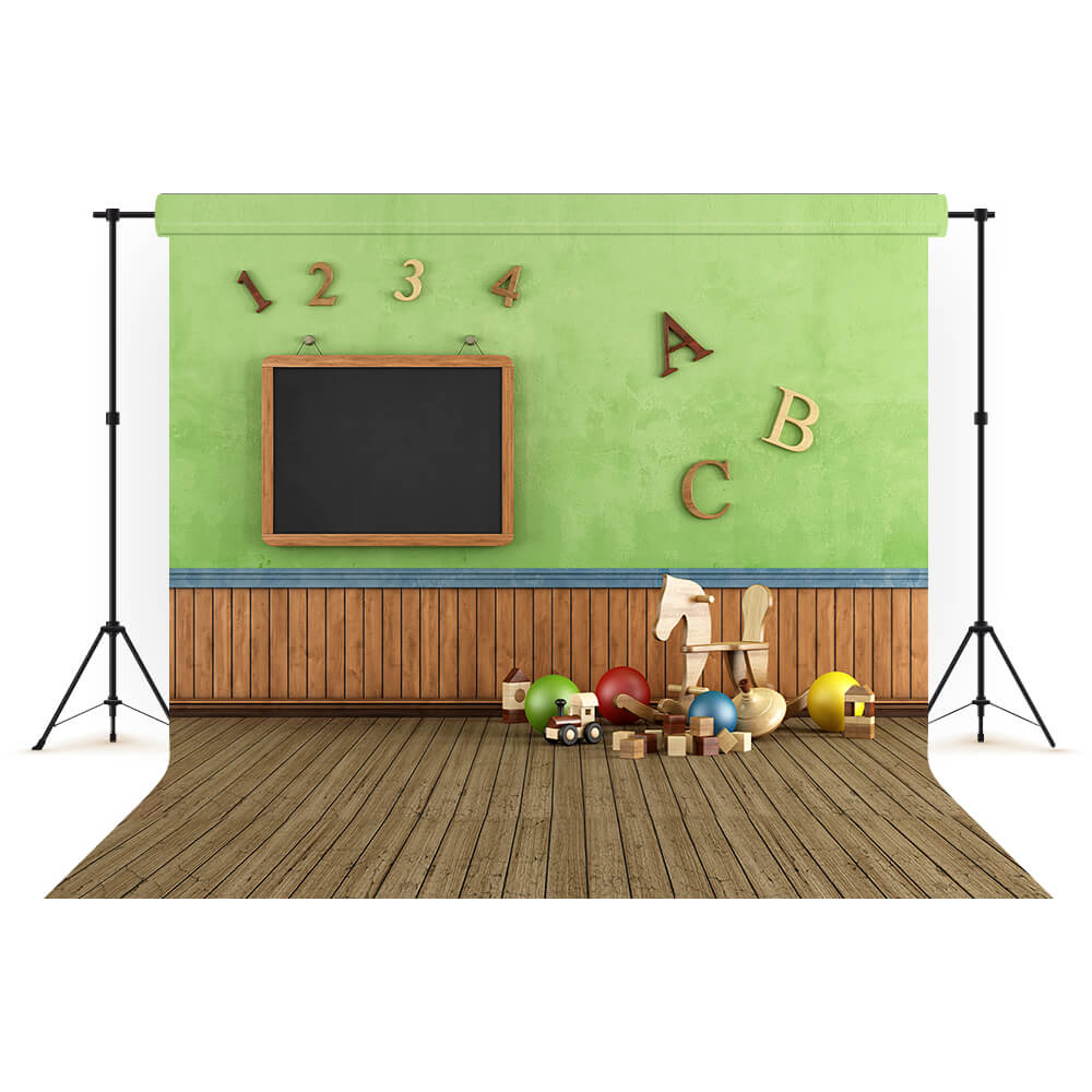 Sala Giochi Vintage Ritorno A Scuola Sfondo M5-135