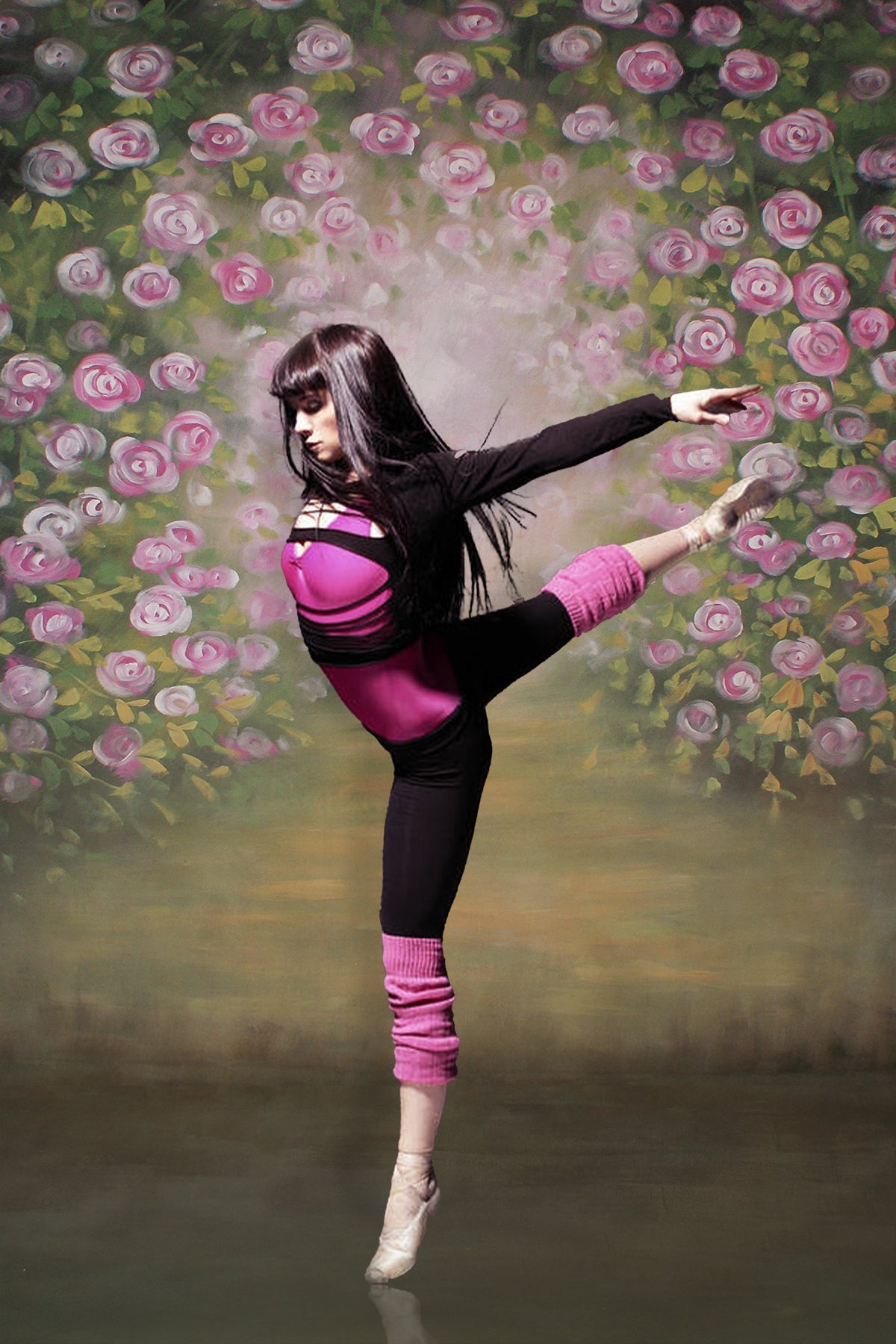 Fiori Di Rosa In Fiore Sfondo Astratto Sfocato M5-78