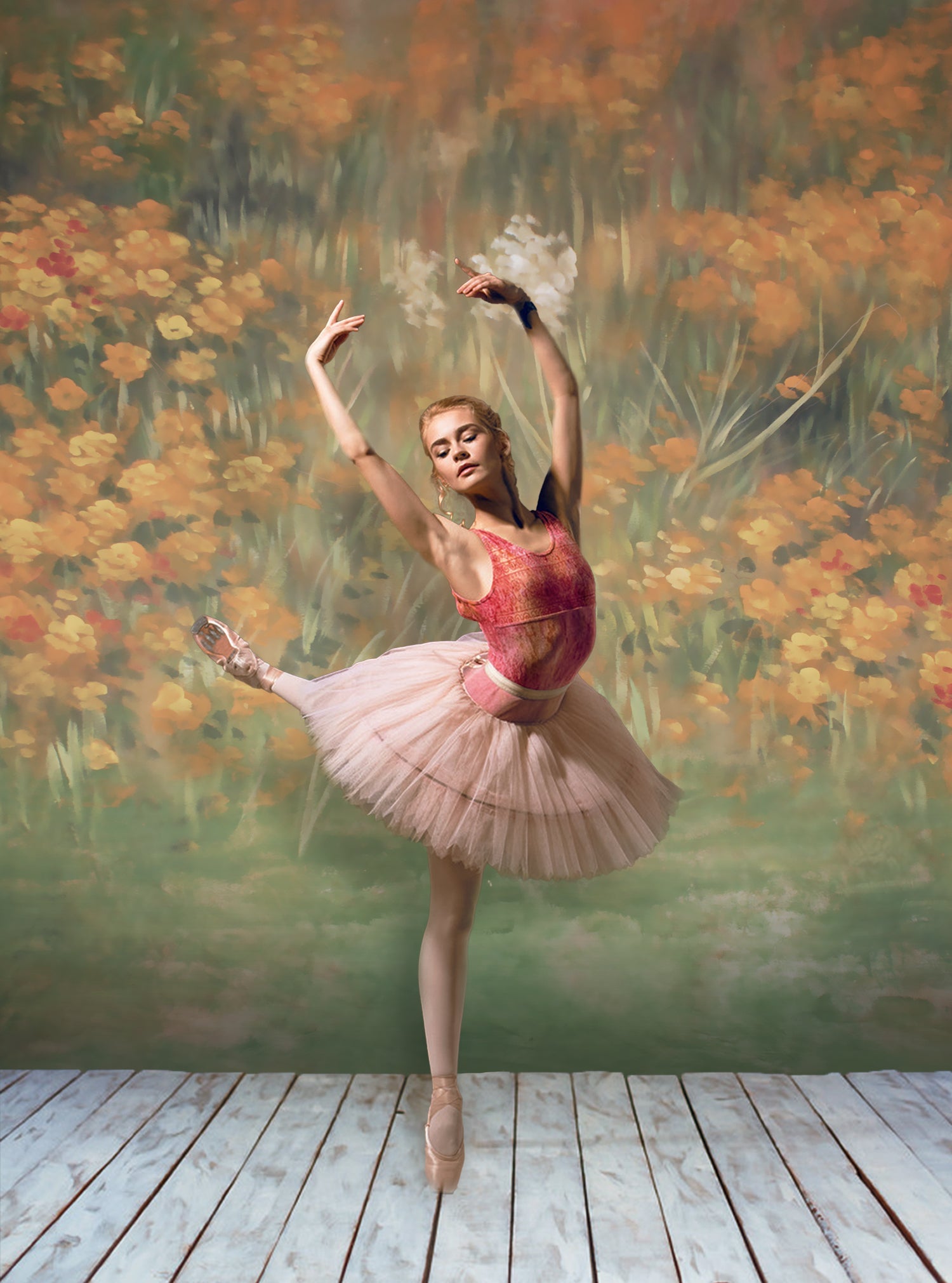 Sfondo Astratto Floreale Pittura Ad Acquerello M5-80