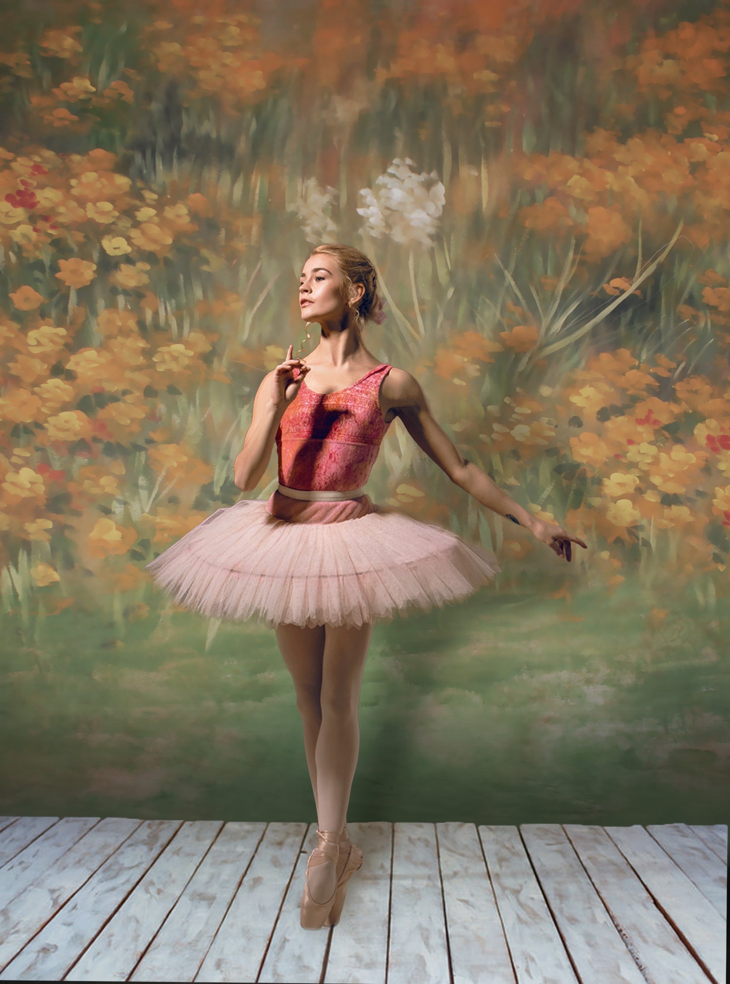 Sfondo Astratto Floreale Pittura Ad Acquerello M5-80