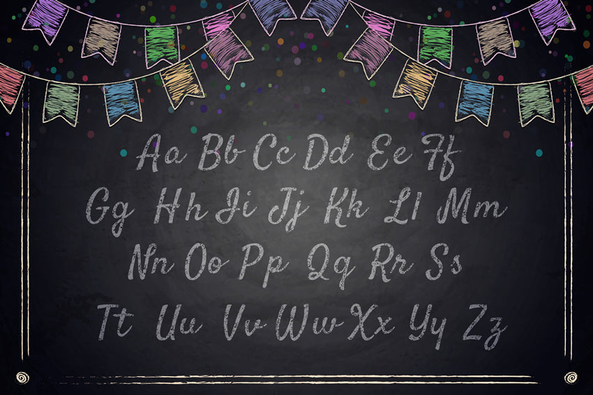 Lavagna Con Alfabeto Ritorno A Scuola Sullo Sfondo M5-85
