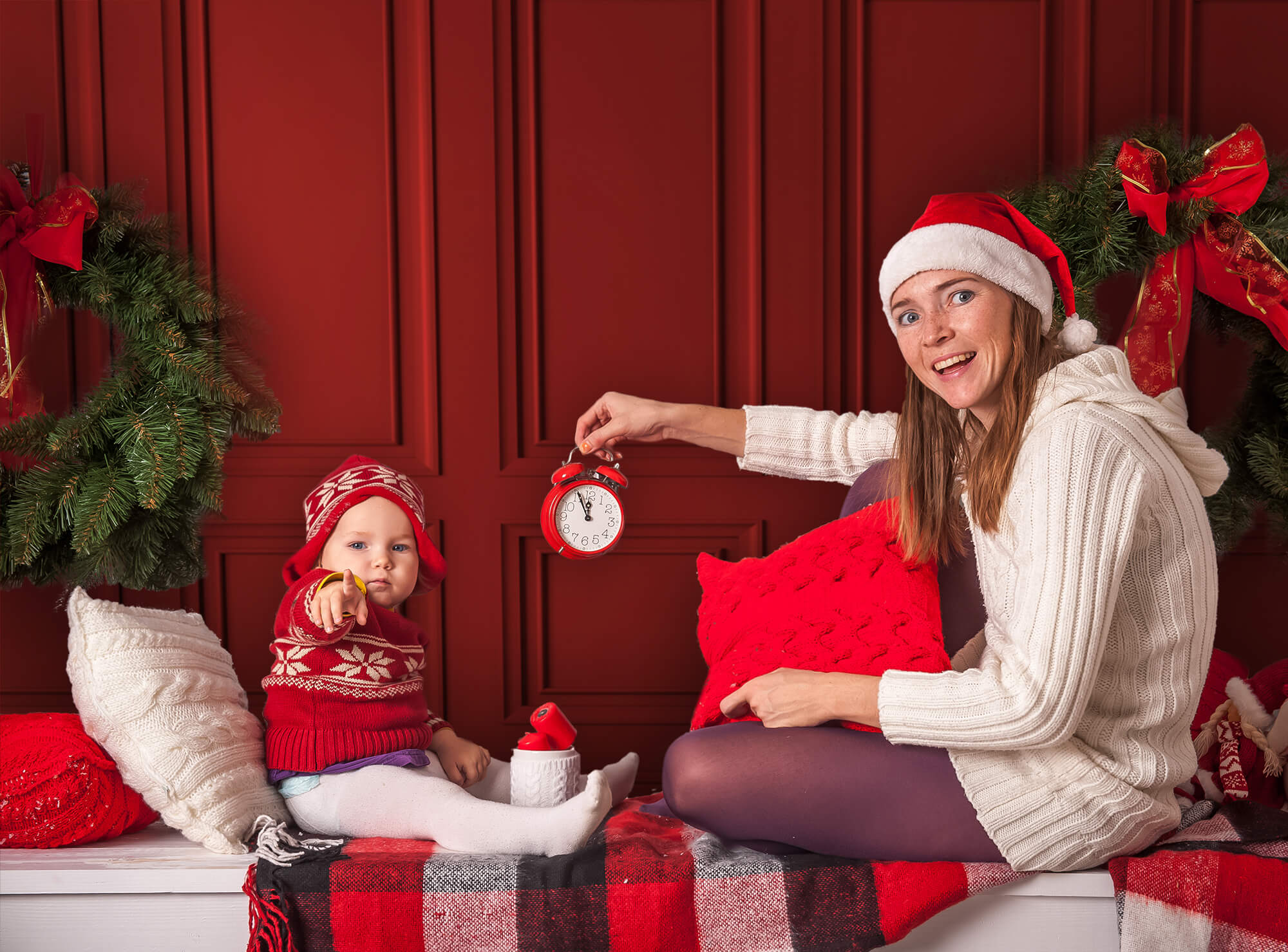 Sfondo Da Parete Retro Rosso Interno Classico M6-115