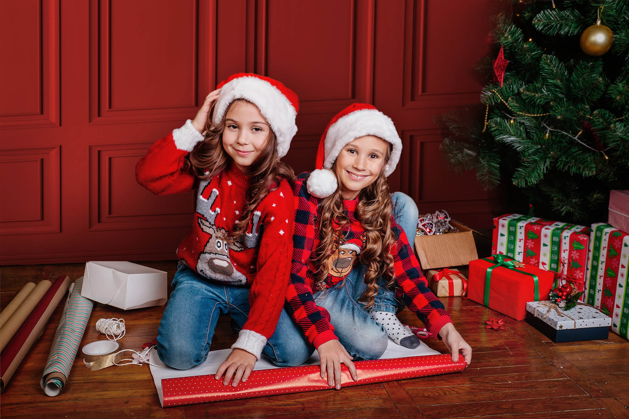 Sfondo Da Parete Retro Rosso Interno Classico M6-115