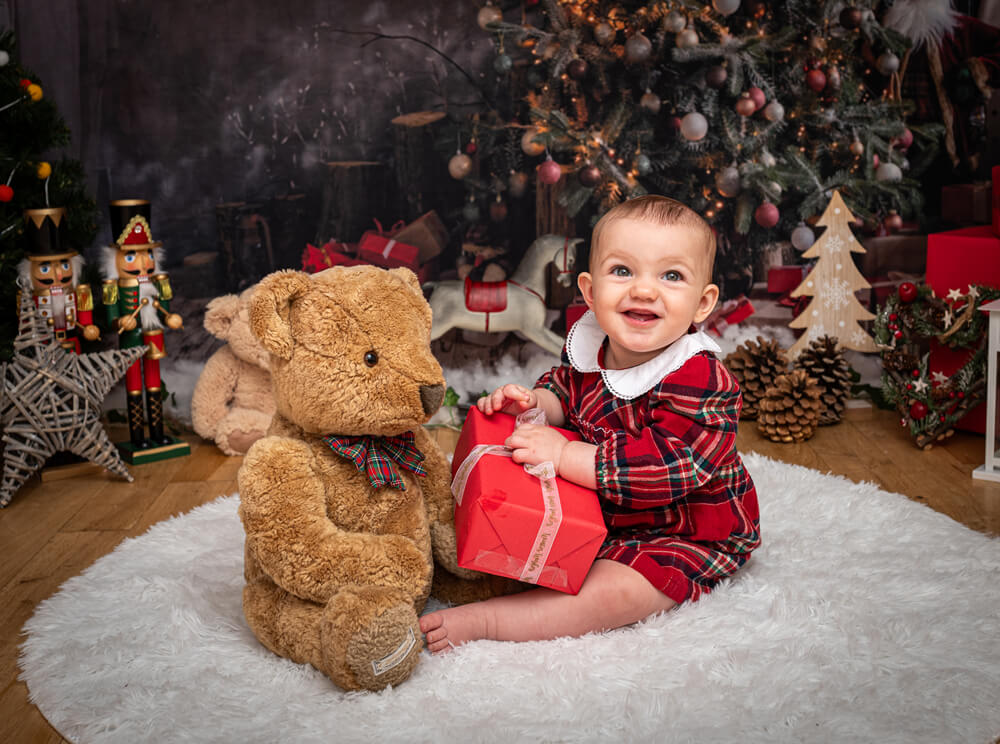 Scatole Regalo Per Albero Di Natale Sfondo Di Babbo Natale M6-39