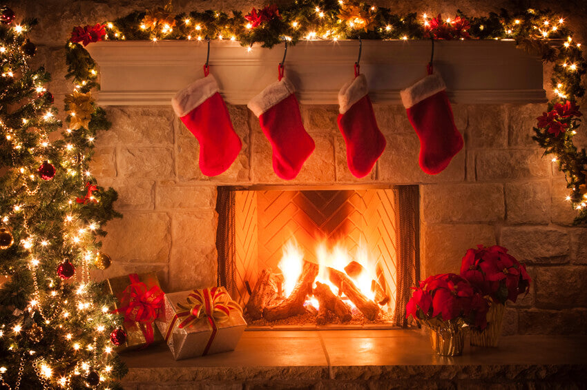 Sfondo Di Calzini Decorativi Per La Sera Di Natale M7-05