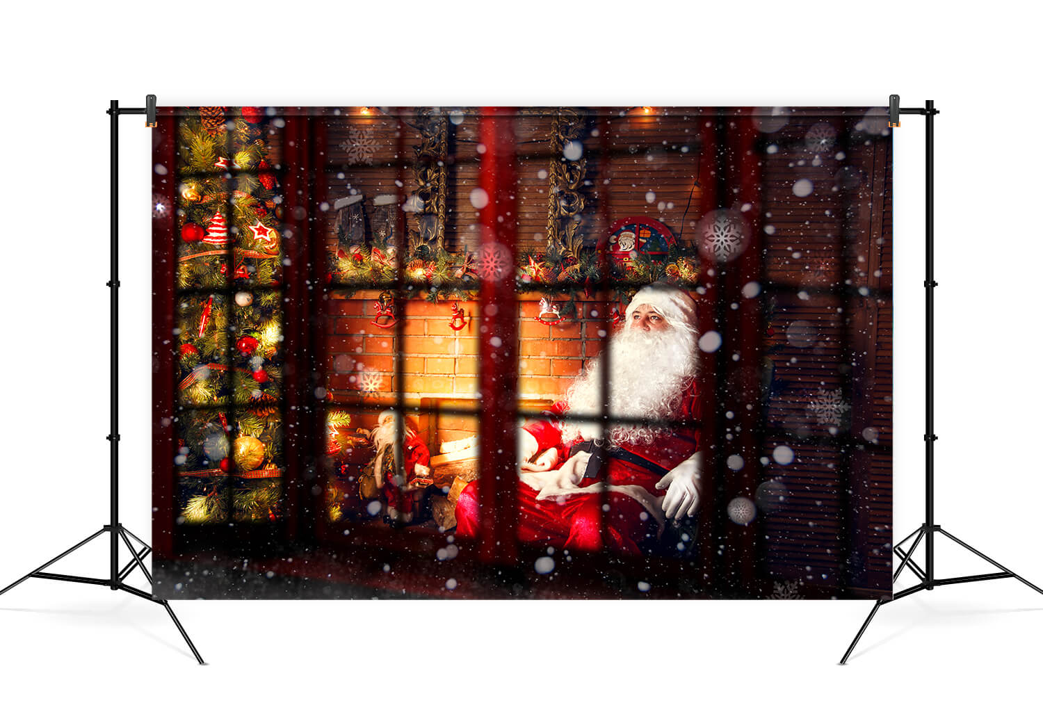 Sfondo Fotografico Babbo Natale Innevato M7-08