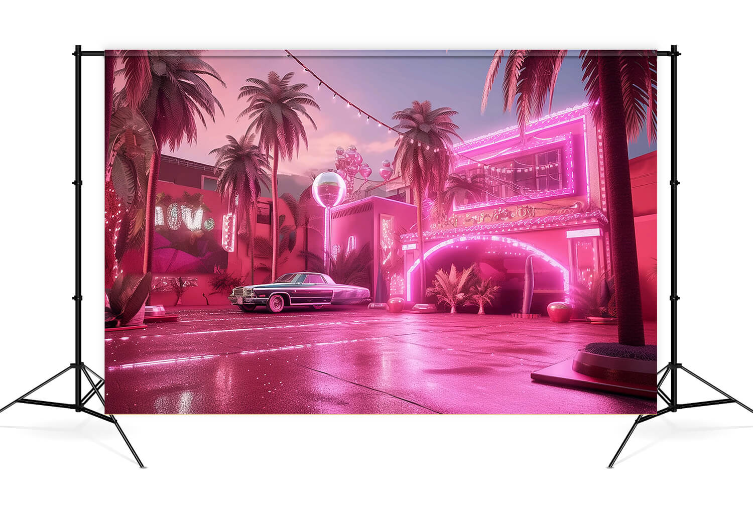 Sfondo Chiaro Della Casa Rosa Della Bambola Di Moda Fantasy M7-102