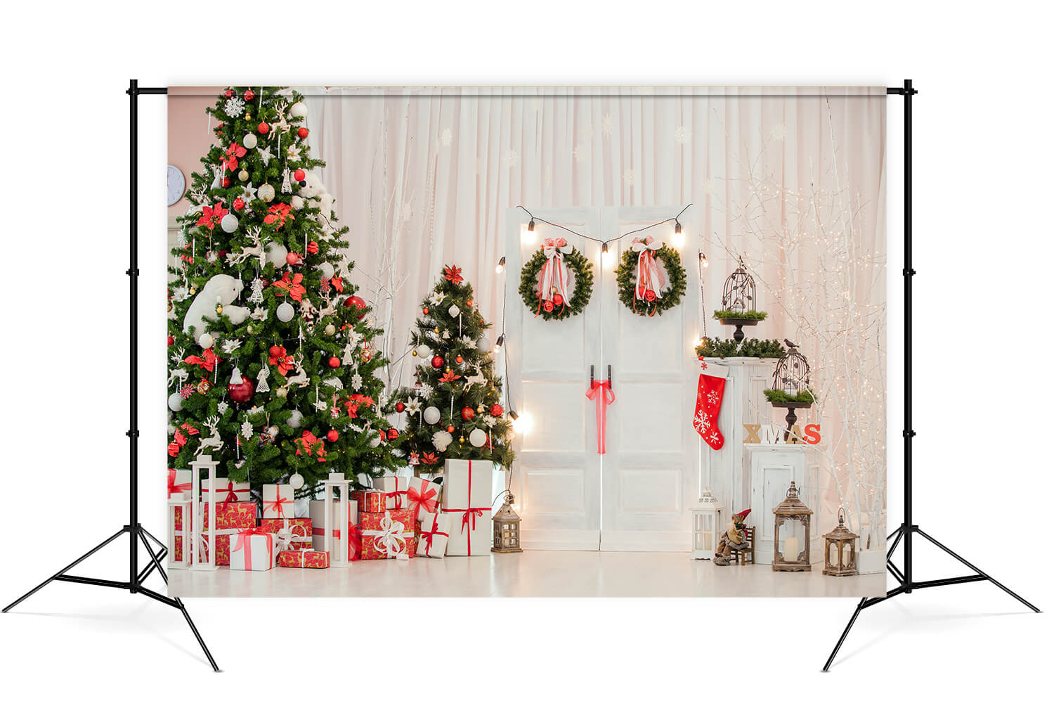 Sfondo Della Decorazione Interna Del Soggiorno Di Natale M7-35
