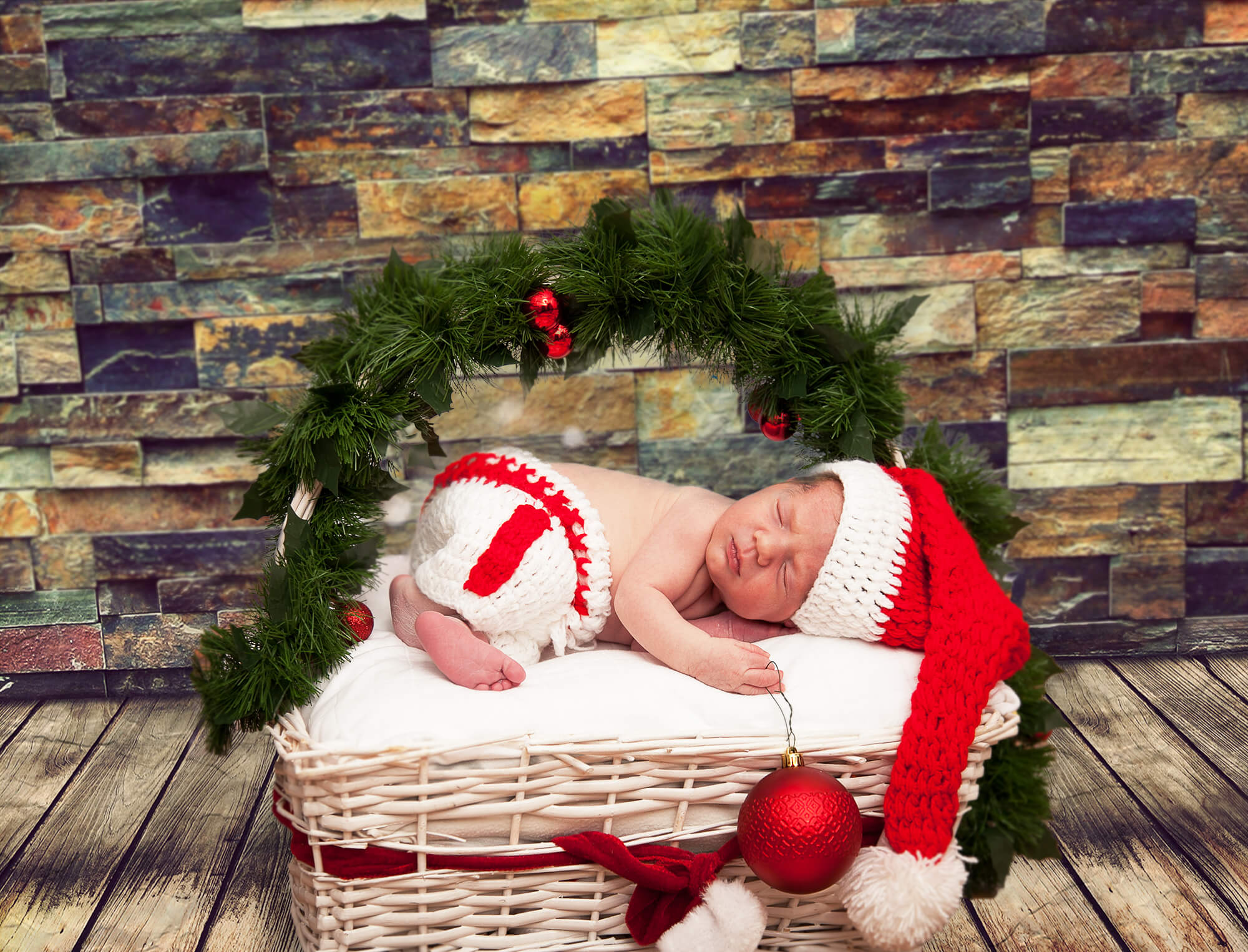 Sfondo Fotografico Con Pavimento In Legno E Muro Di Mattoni Retro M7-77