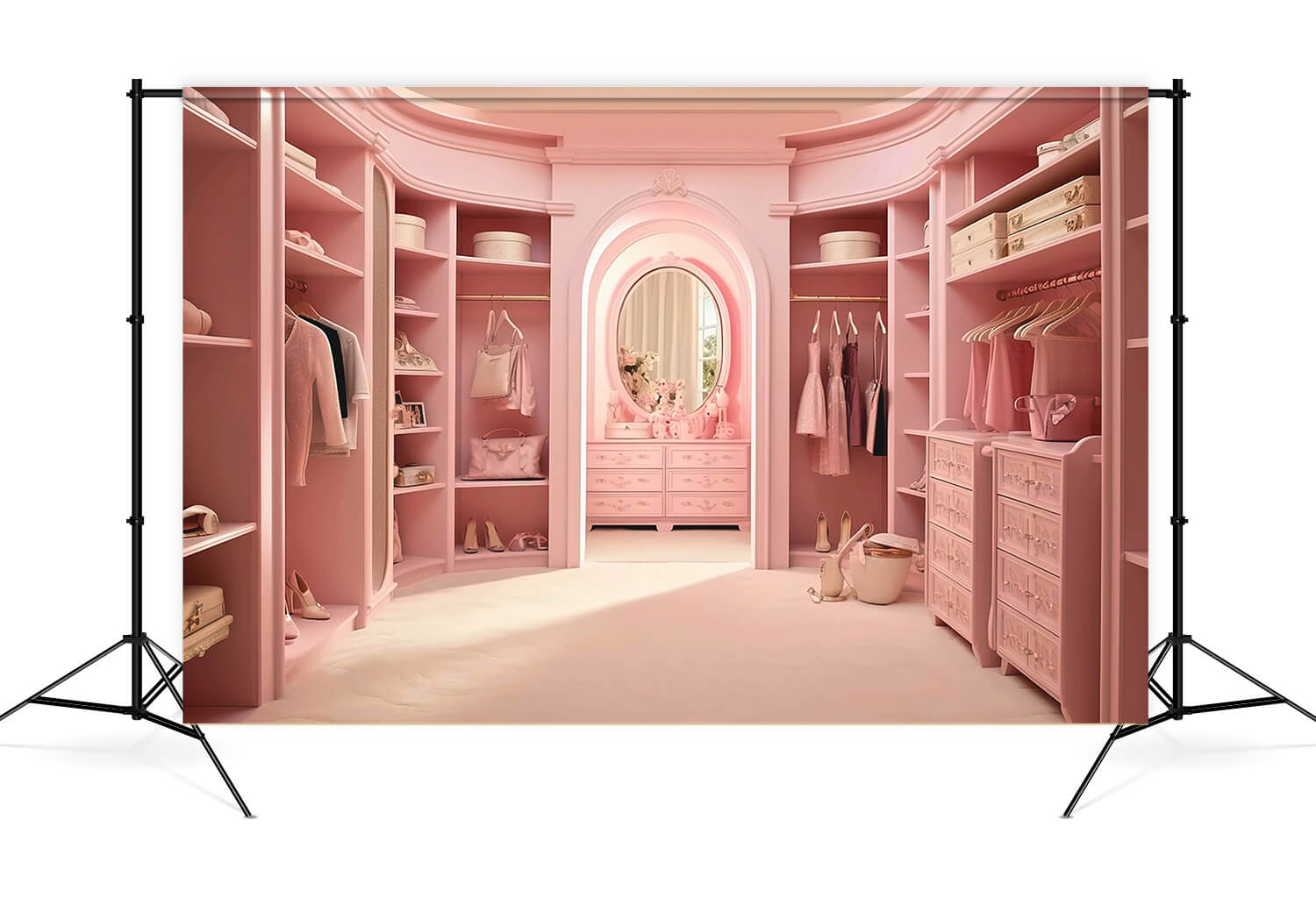 Sfondo Di Abito Da Armadio Da Sogno Rosa Bambola Fantasy M7-98