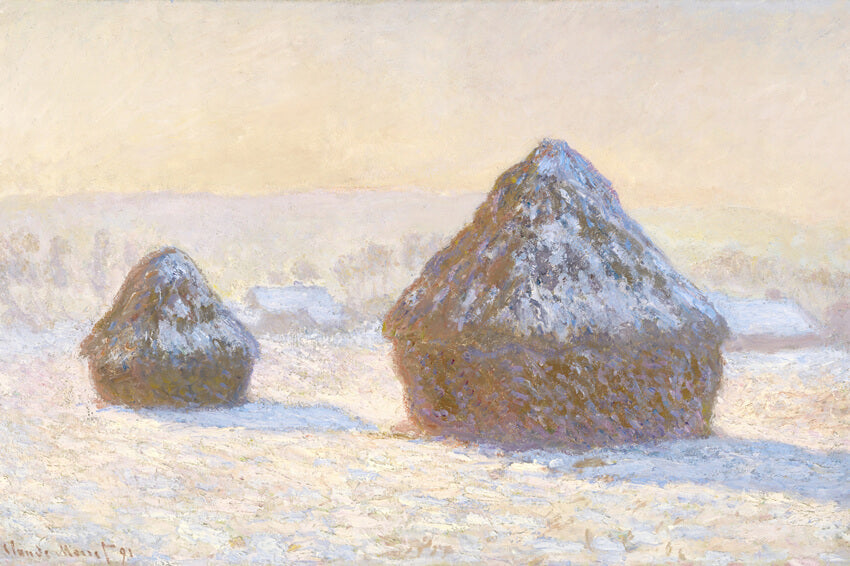 Sfondo Fotografico Invernale Con Mucchi Di Grano E Neve M8-22