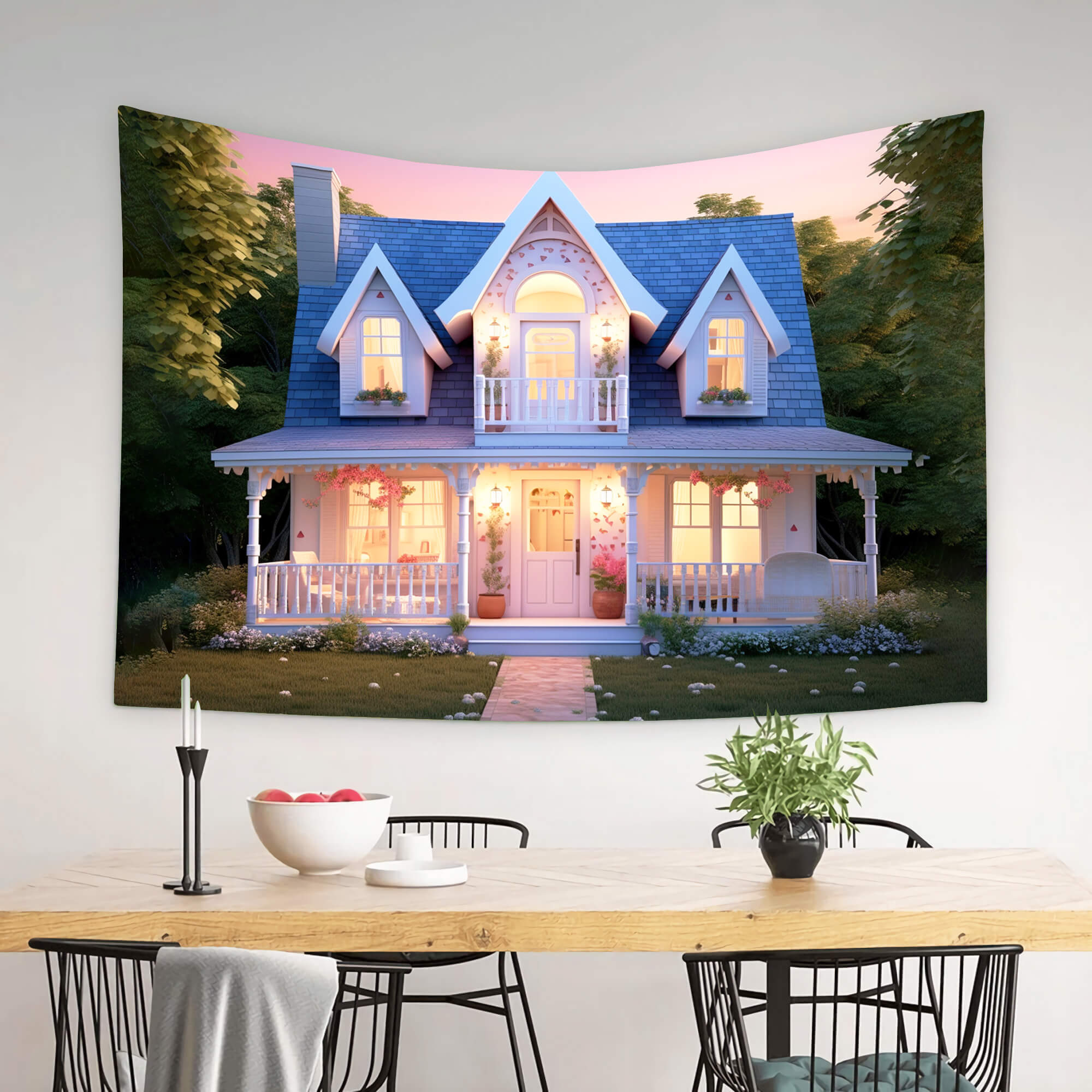 Sfondo Di Luci Della Casa Fantasy Per Bambole Alla Moda M8-37