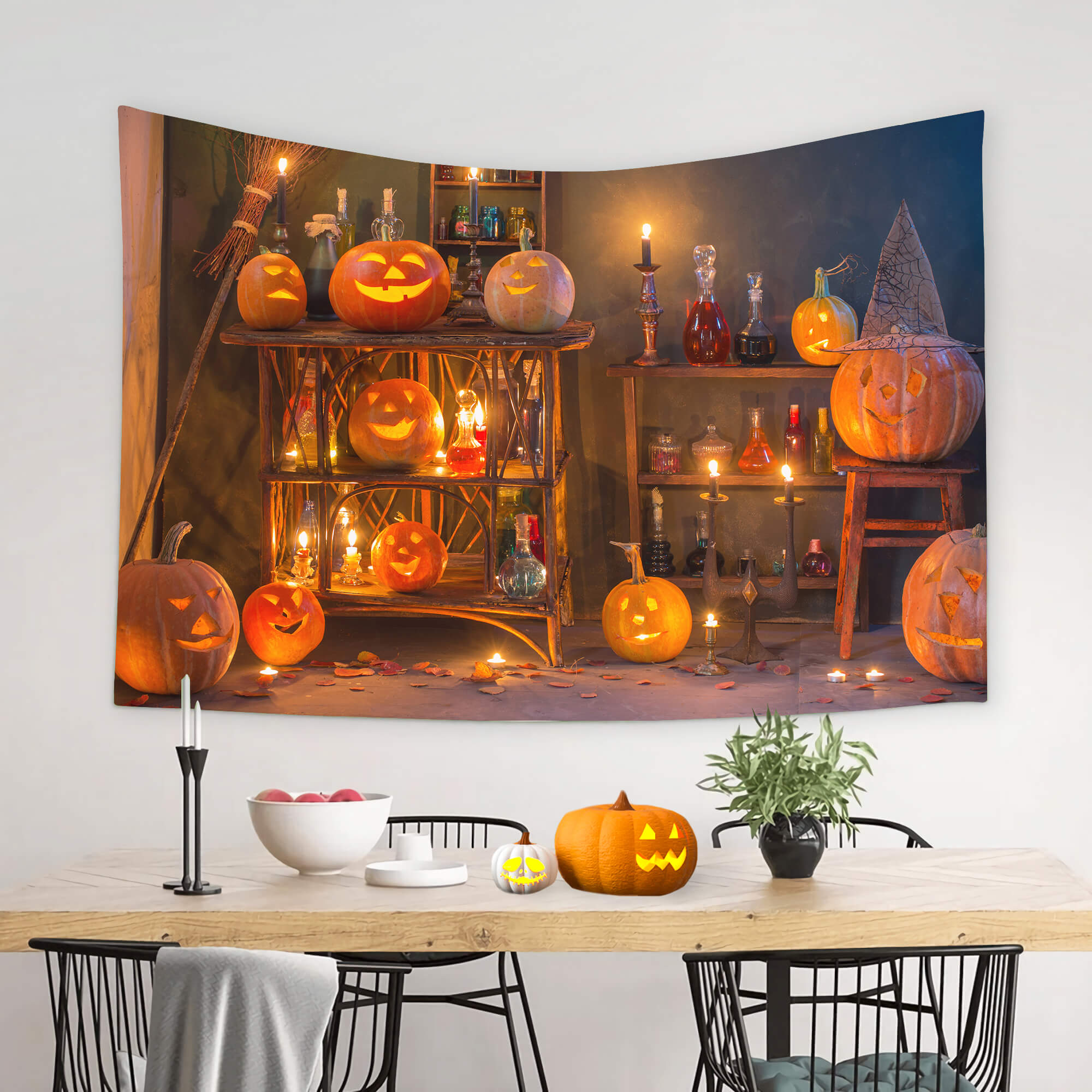 Decorazioni Per La Casa Con Arazzi Con Luci Di Zucche Di Halloween Acquista 2 Ricevi 1 Gratis