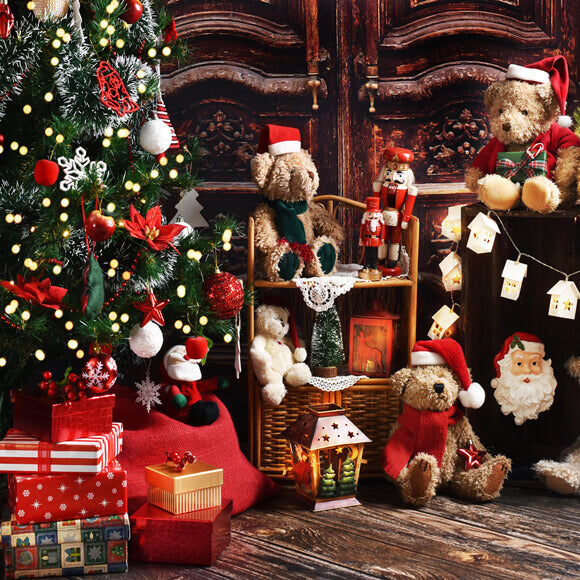 Sfondo Decorativo Per Albero Di Natale Con Orsetti M8-61