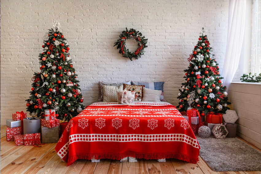 Sfondo Interno Della Stanza Decorata Con Natale M8-63