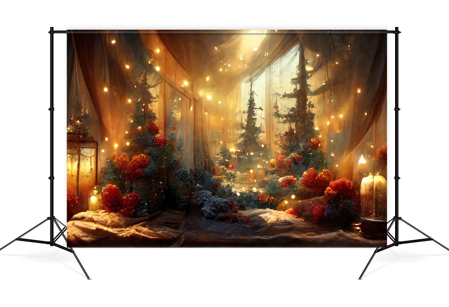 Alberi Di Natale Bellissimo Sfondo Interno Della Casa M8-73