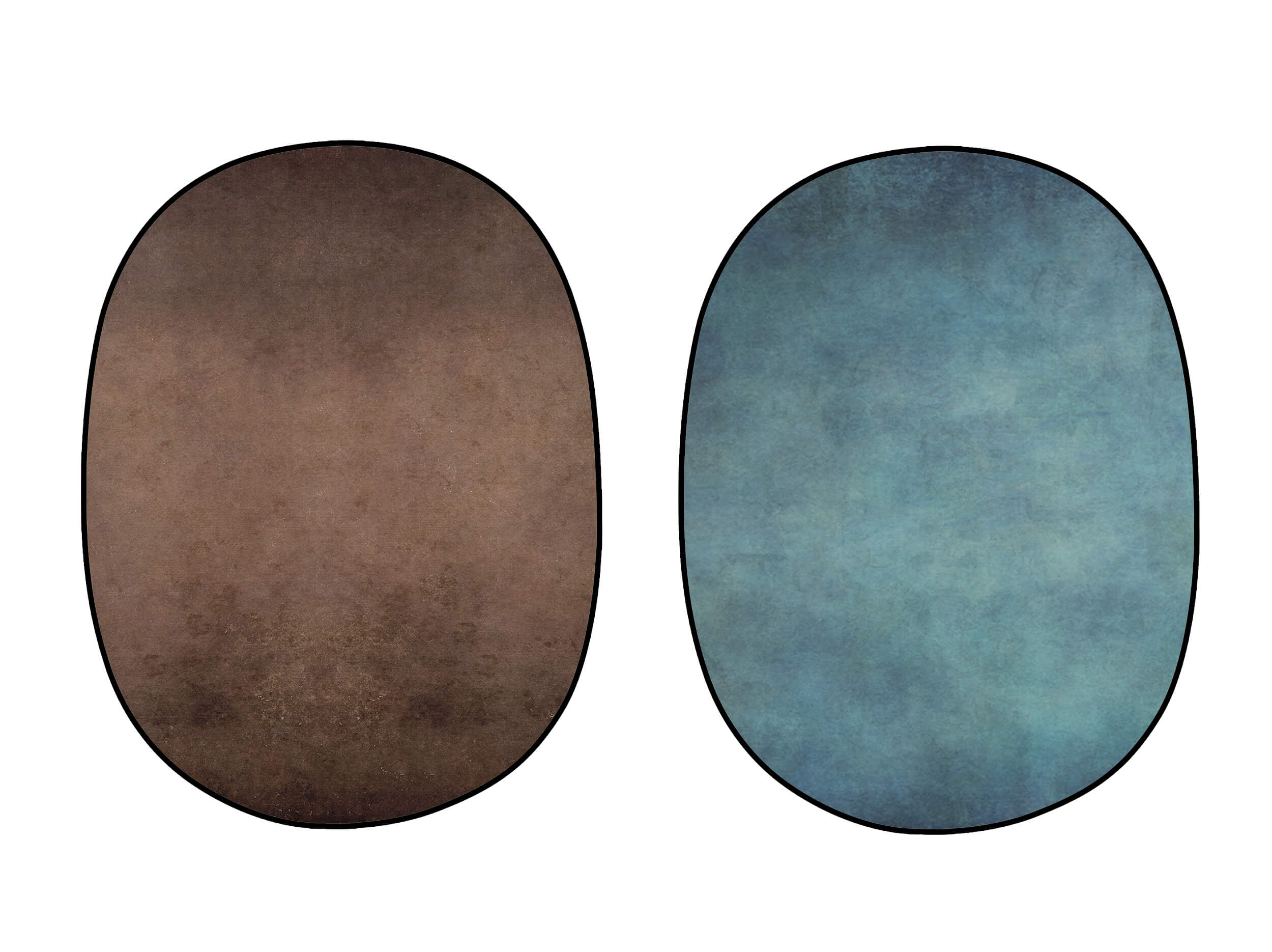 Fondale Bifacciale Astratto Pieghevole Marrone/Verde Vintage 5x6.5ft M9-02