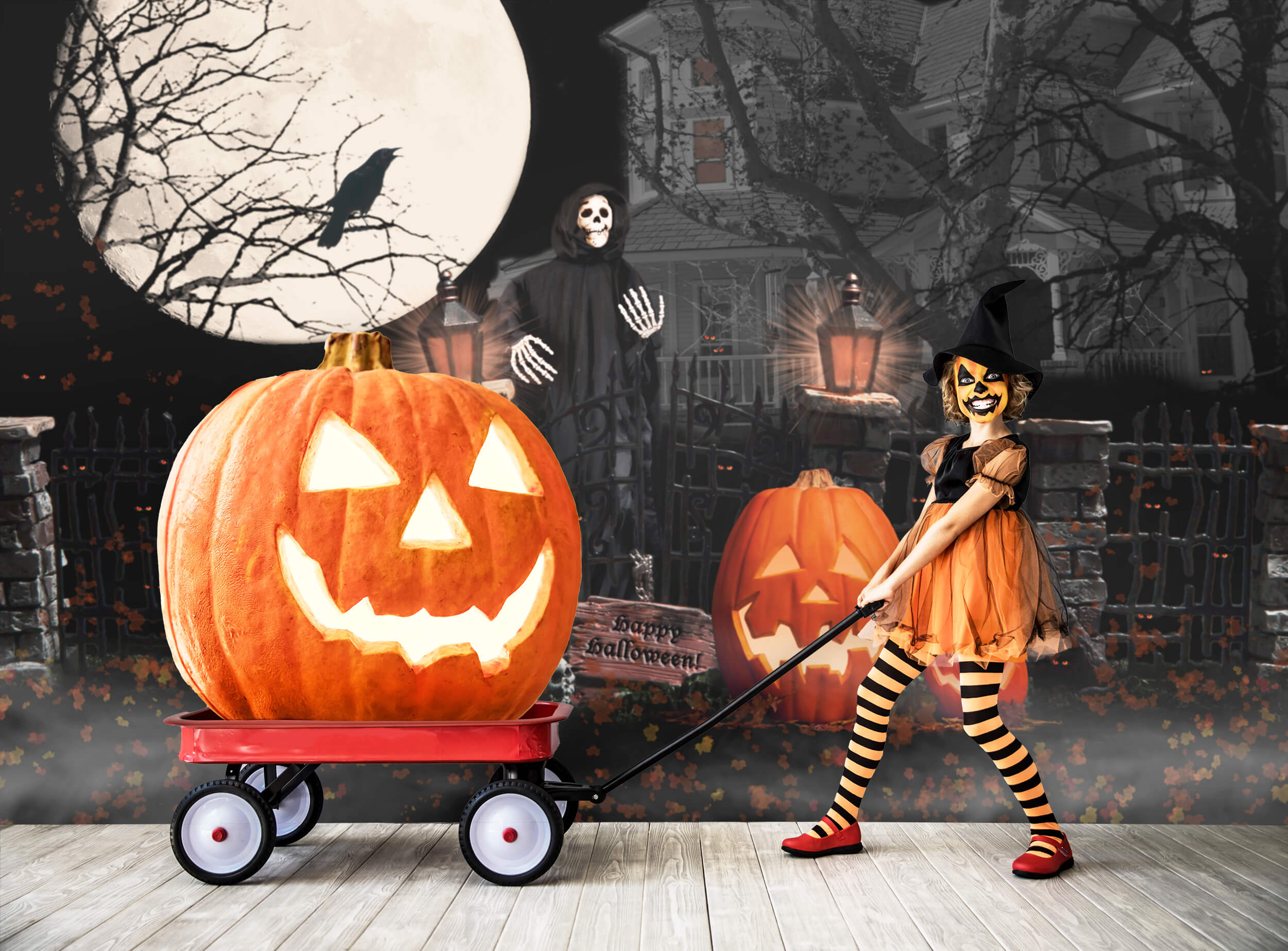 Sfondo Fotografico Fantasma Spettrale Di Halloween M9-49