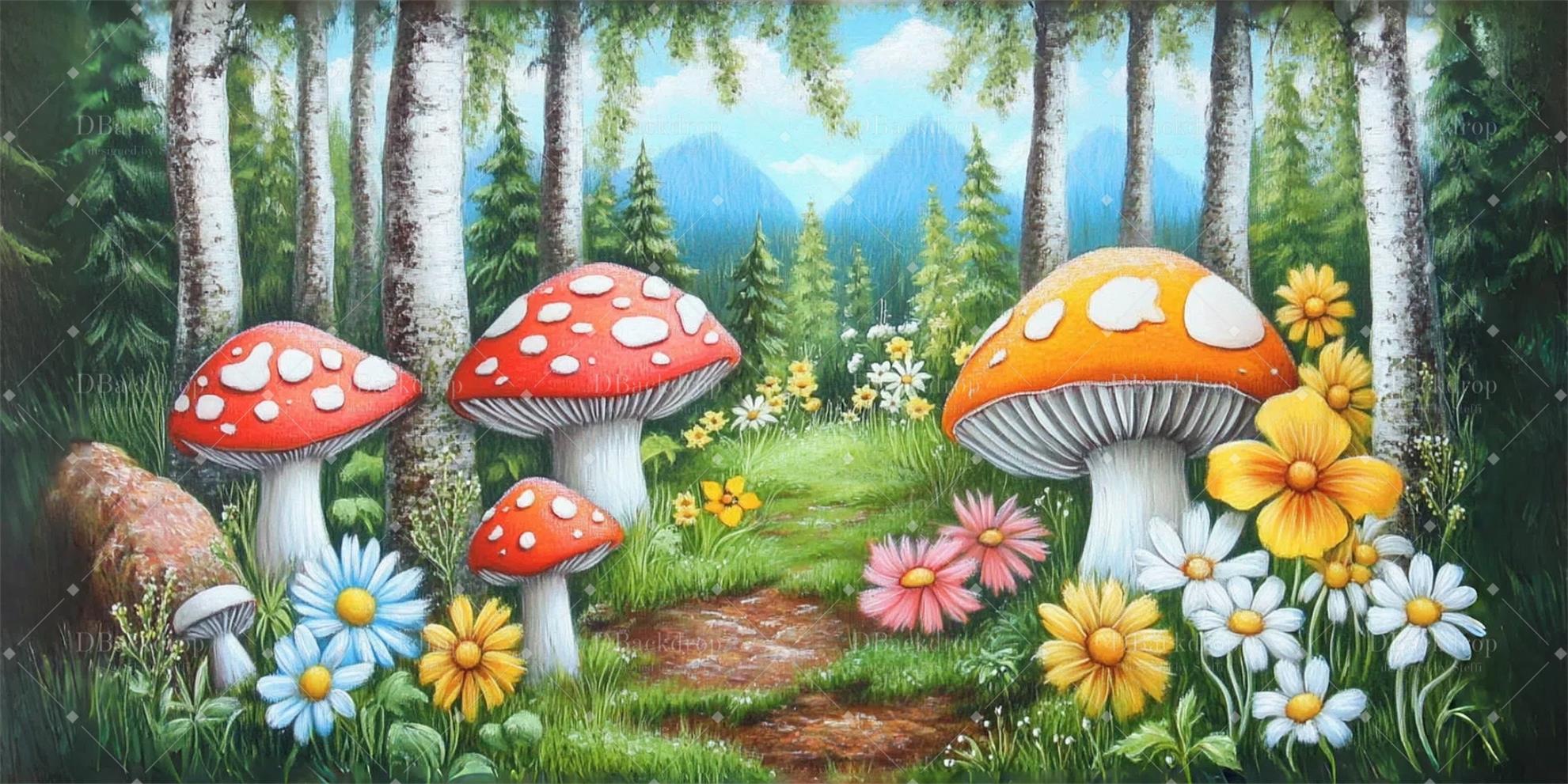 Fondali Per Palcoscenici Di Chiese Fondali Per Danza Nella Foresta Di Funghi CSH59-T15