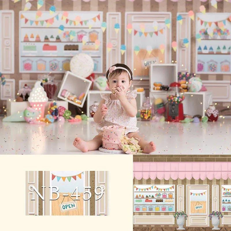 Sfondo Fotografico Di Pasticceria Dolce Cartone Animato NB-459