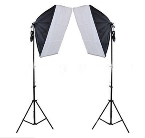 Studio Photography Light 2 Pezzi Softbox Kit Di Illuminazione Con lampadine da 185W BP1691