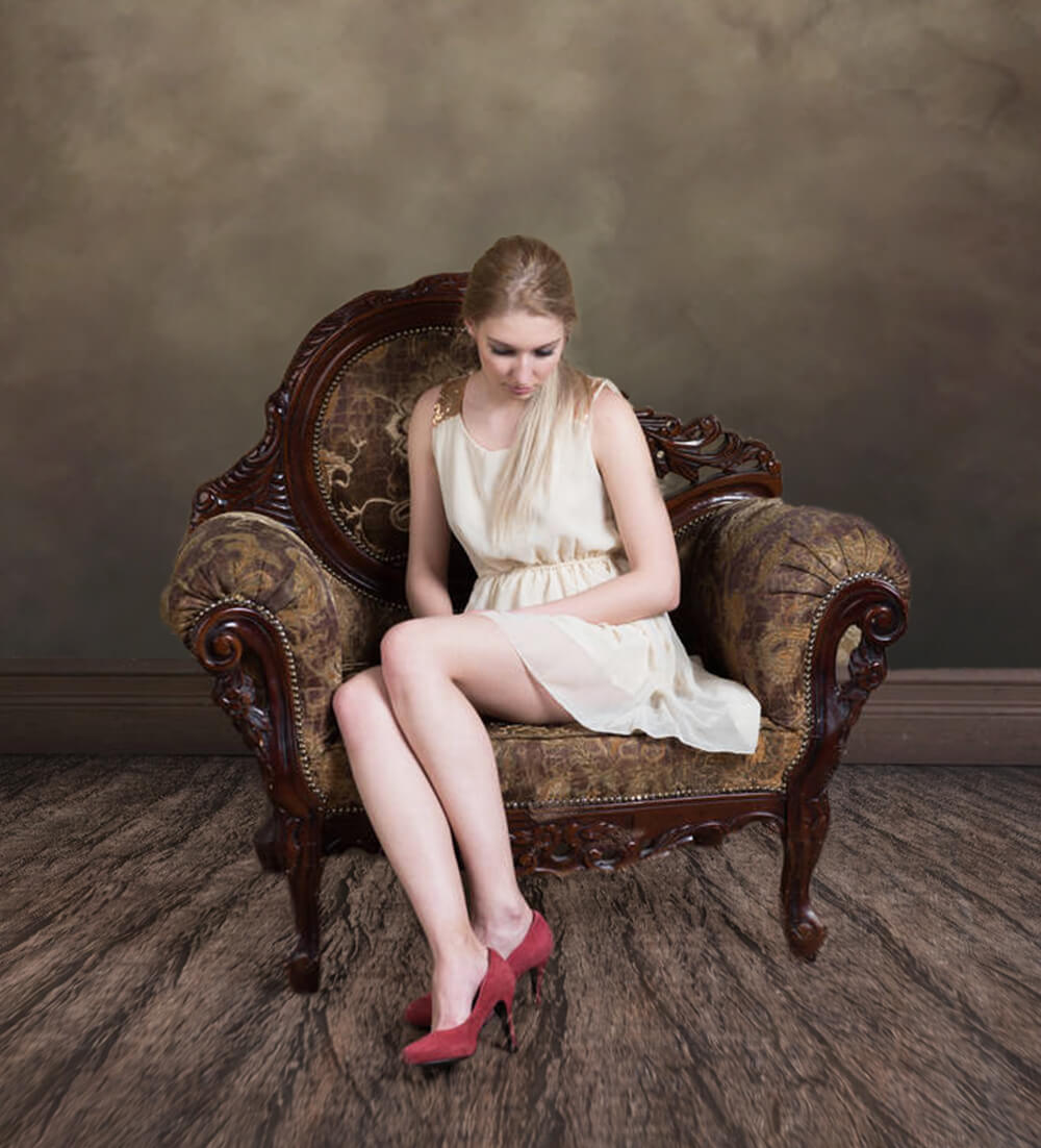 Tappetino In Gomma In Legno Marrone Scuro Per Fotografia RM12-72