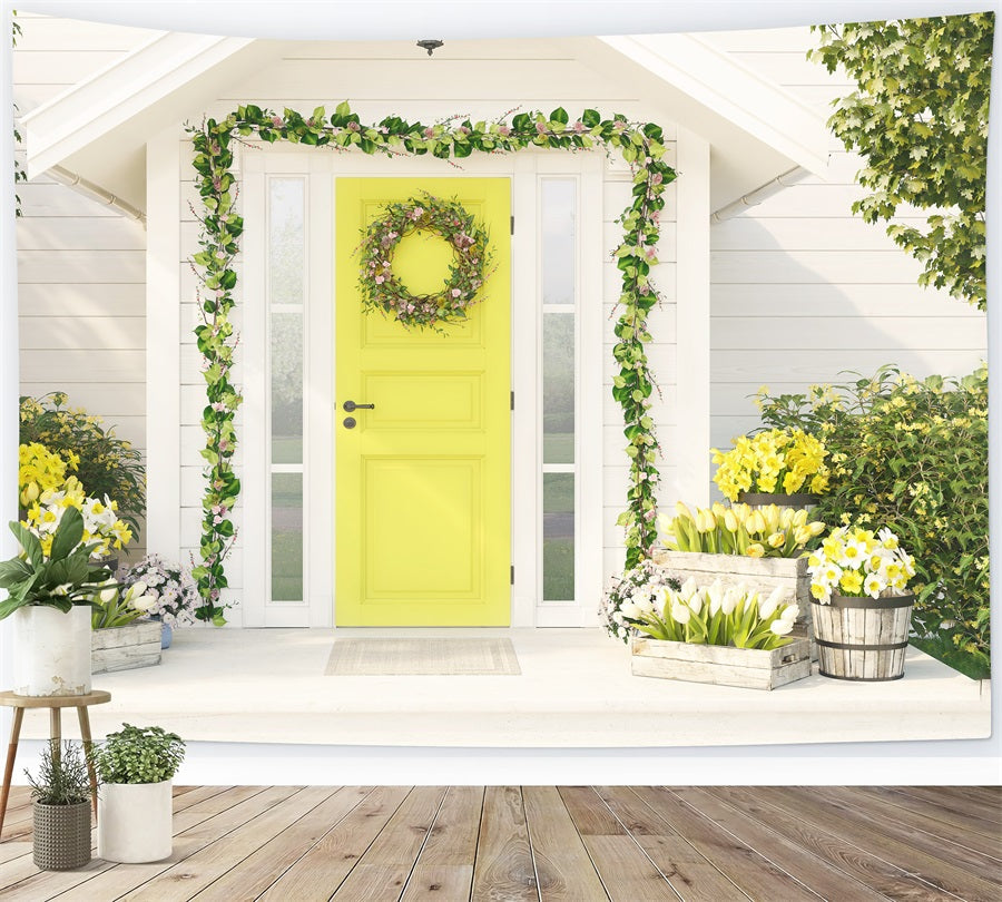 Sfondo A Tema Fresco Tulipano Della Casa Bianca RR3-28