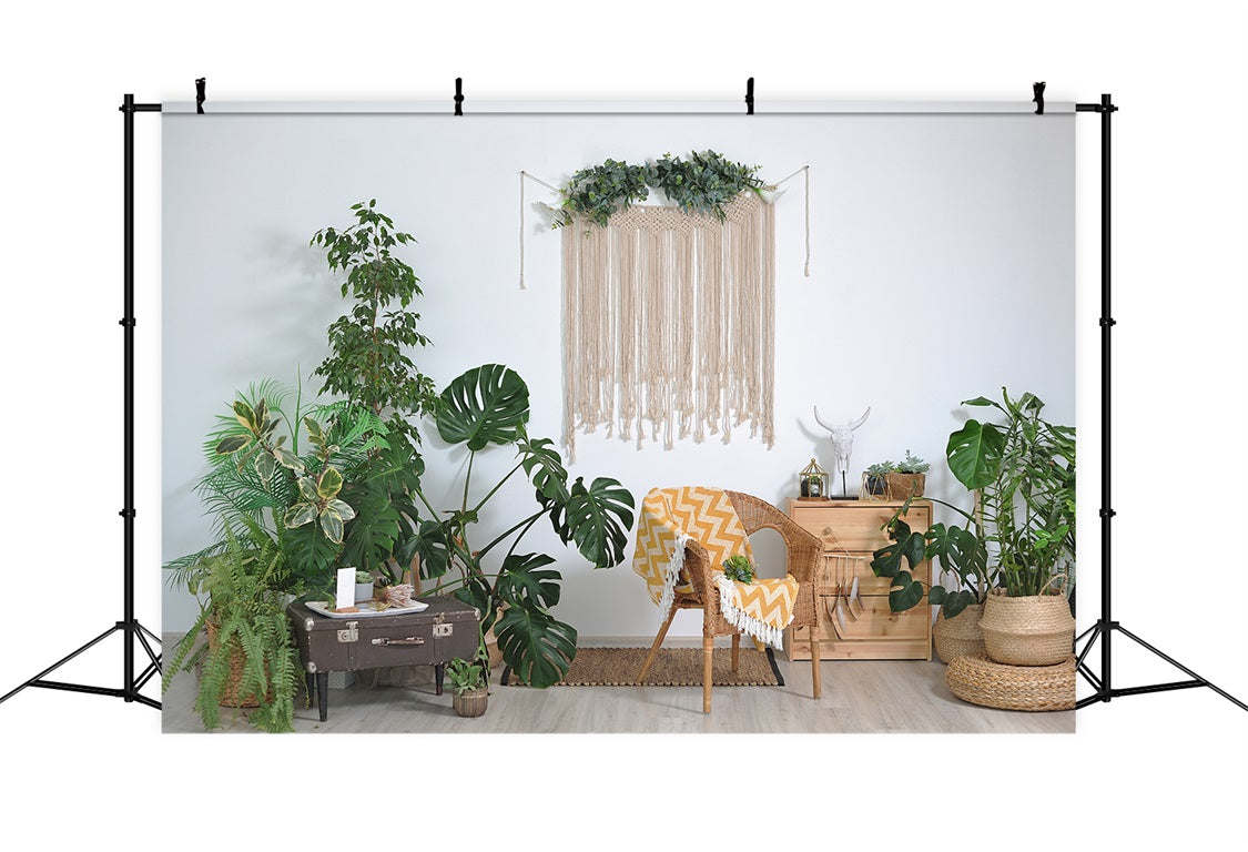 Dbackdrop Spring Greenery Fresco Minimalista Scena Domestica Sfondo RR3-37