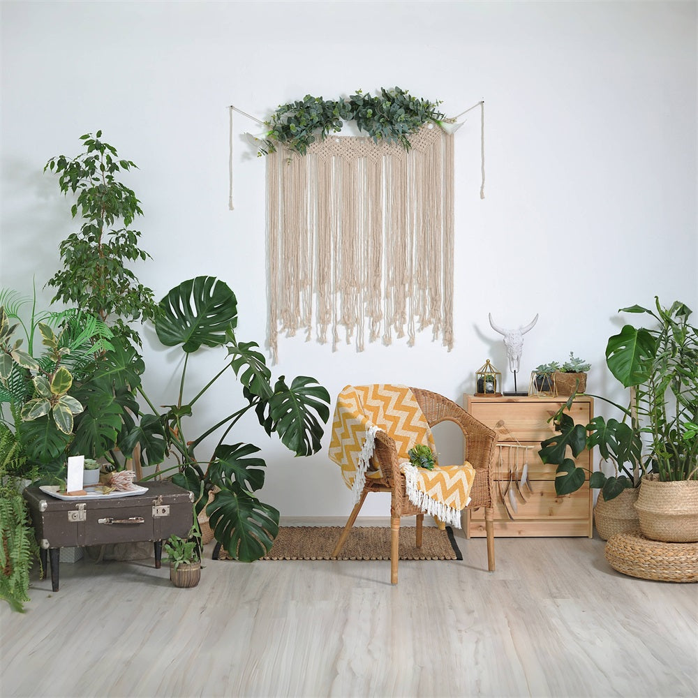 Dbackdrop Spring Greenery Fresco Minimalista Scena Domestica Sfondo RR3-37